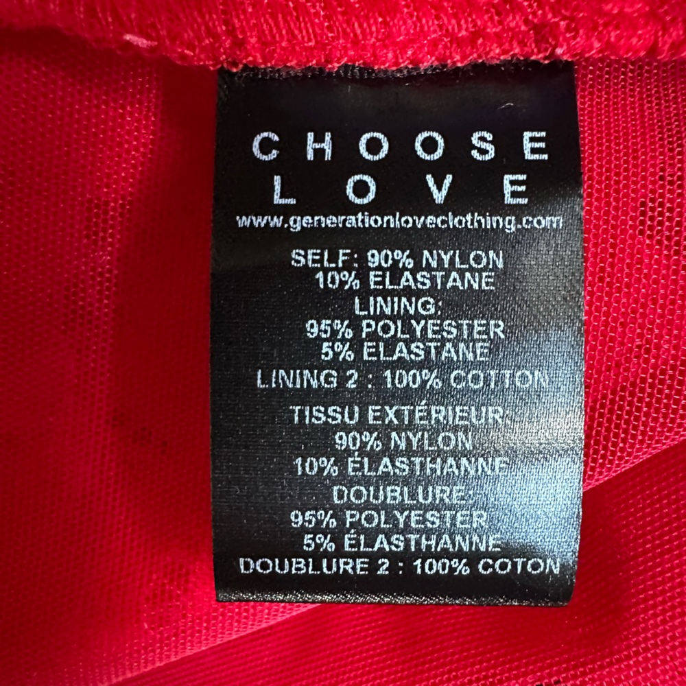 Generation Love Gigi Red Lace Scoop-Neck bodysuit Large Flame new - Picture 15 of 16